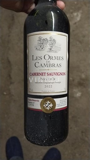 Languedoc et Roussillon Pays d'oc Les Ormes de Cambras Cabernet Sauvignon 2022