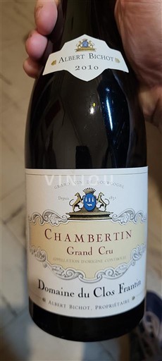 Borgogna Chambertin Grand Cru Domaine Clos Frantin 2010
