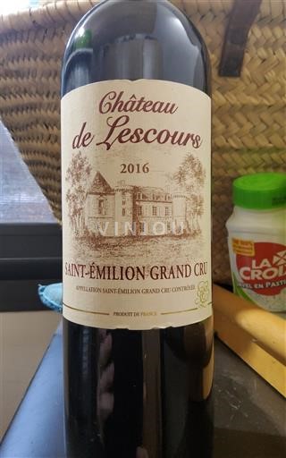 Bordeaux Saint-Émilion Grand Cru Grand Cru Château Lescours 2016