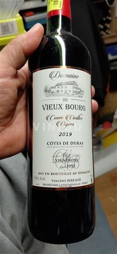 Lounais-Ranska Côtes-de-duras Domaine Vieux Bourg Vieilles Vignes 2019