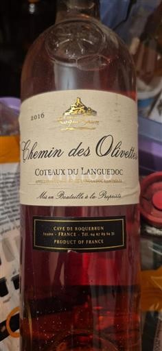 Languedoc Coteaux du Languedoc Cave de Roquebrun Chemin des Olivettes 2016