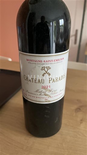 Bordeaux Montagne Saint-Émilion Château Paradis 2021