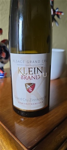 Alsace Không được chỉ định Grand Cru Klein Brand Grand Cru Zinnkoepflé Gewurztraminer 2021
