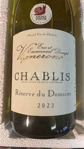 Burgund Chablis Eric et Emmanuel Dampt Réserve du Domaine 2023