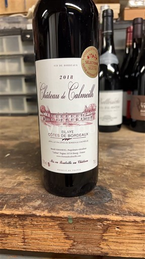 Burdeos Blaye-Côtes de Burdeos Château Calmeilh 2018