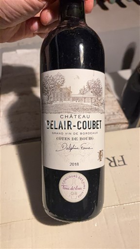 Burdeos Côtes-de-bourg Château Belair-Coubet 2018