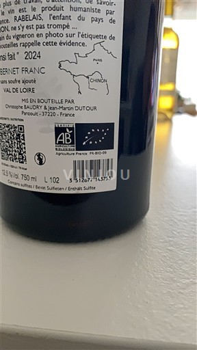 Valle della Loira Chinon Christophe Baudry & Jean-Martin Dutour 2024