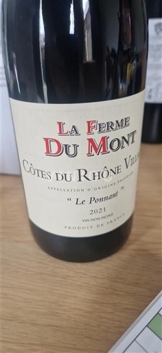 Rhônevallei Côtes-du-rhône-villages La Ferme du Mont Le Ponnant 2021