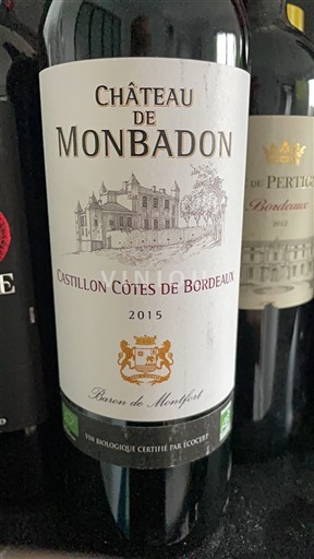 Burdeos Castillon-costas-de-burdeos Château Monbadon 2015