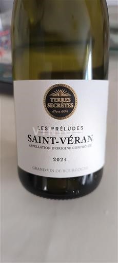 Burgundy Saint-Véran Terres Secrètes Les Préludes 2024