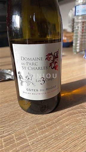 Rhônen laakso Côtes-du-rhône Domaine Parc St Charles Les 3 Coups 2020