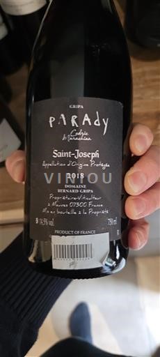 Thung lũng Rhône Saint-Joseph Domaine Bernard Gripa Parady 2018