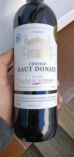 Burdeos Blaye-Côtes de Burdeos Château Haut Donats 2020