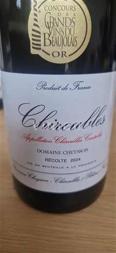 Beaujolais Chiroubles Domaine Cheysson 2024