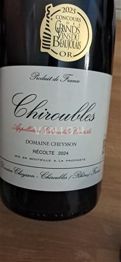 Beaujolais Chiroubles Domaine Cheysson 2024