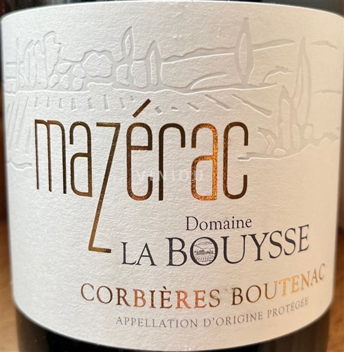 Languedoc Corbières-boutenac Domaine La Bouysse Mazérac 2023