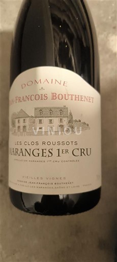 Burgundija Ni doloceno Premier Cru Domaine Jean-François Bouthenet Les Clos Roussots 2017