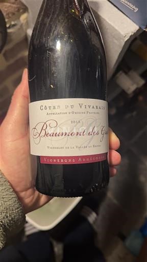 Vallée du Rhône Côtes-du-vivarais Beaumont des Gras 2015