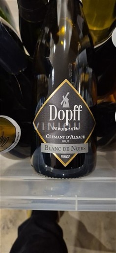 Vin Effervescent Blanc brut Blanc de Noirs Dopff Non millésimé France Alsace Crémant-d'alsace AOC
