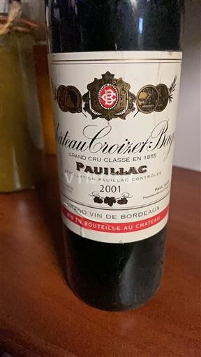 Бордо Пойяк Grand Cru Château Croizet Bages 2001