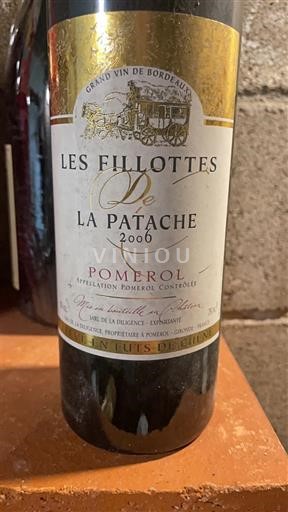 Bordeaux Pomerol La Patache Les Fillottes 2006