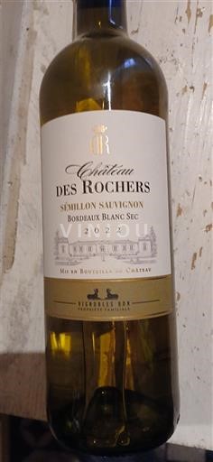 Vin Blanc sec Château S Rochers 2022 France Bordeaux Bordeaux blanc AOC