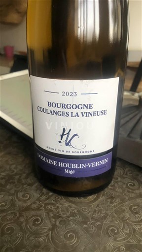 Bourgogne Bourgogne Coulanges-la-Vineuse Domaine Houblin-Vernin Migé Ikke årgangsbestemt
