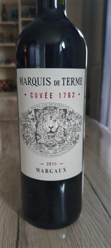 Bordeaux Margaux Château Marquis de Terme 1762 2019