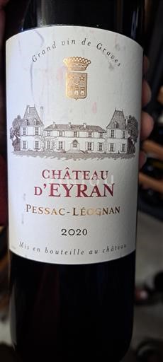 Bordeaux Pessac-Léognan Château Eyran 2020