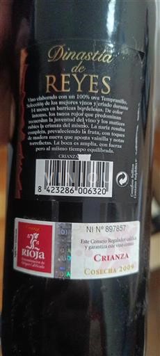 La Rioja Rioja Dinastía de Reyes Crianza 2009