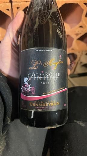 Vallée du Rhône Côte-rôtie Domaine Chambeyron L'Angeline 2013
