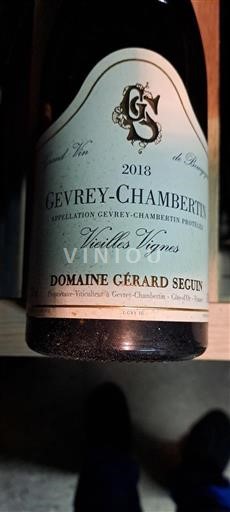 Bourgogne Gevrey-chambertin Domaine Gérard Seguin Vieilles Vignes 2018