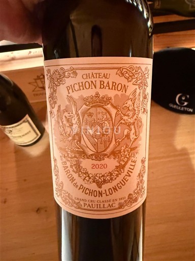 Burdeos Pauillac Grand Cru Château Pichon Baron Baron de Pichon-Longueville 2020
