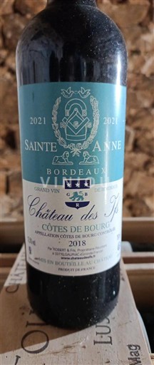 Burdeos Côtes-de-bourg Château S Ips Sainte Anne 2018