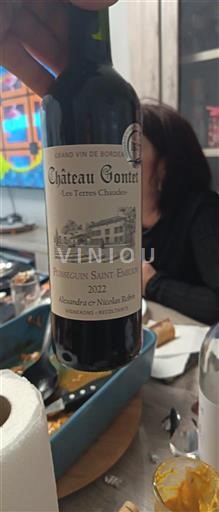 Bordeaux Puisseguin-saint-émilion Château Content Les Terres Chaudes 2012