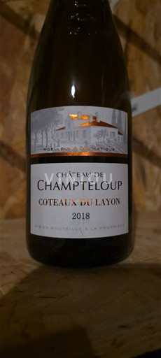 Loirevallei Coteaux du Layon Château Champteloup 2018