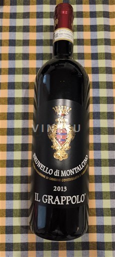 Vin Rouge sec Il Grappolo 2013 Italie Toscane Brunello di Montalcino DOC