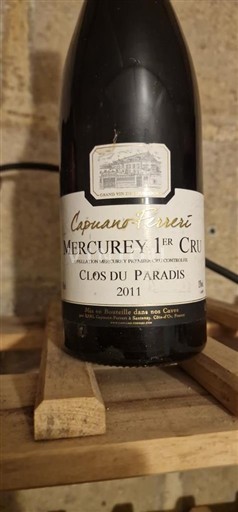 Bourgogne Mercurey Premier Cru Capuano-Ferreri Clos du Paradis 2011