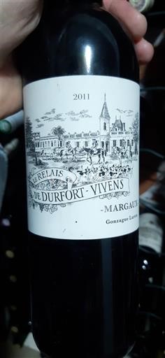 Bordeaux Margaux Château Dufort-Vivens Le Relais de Durfort-Vivens 2011