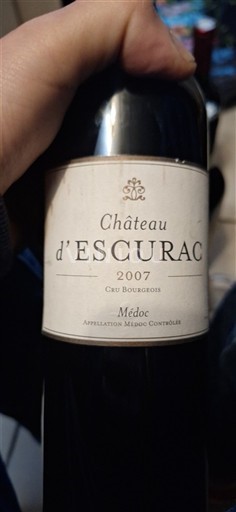 Bordeaux Médoc Château Escurac 2007