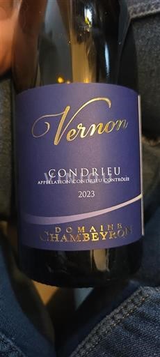Thung lũng Rhône Condrieu Domaine Chambeyron Vernon 2023
