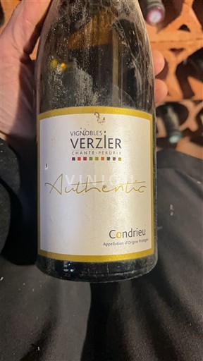 Vale do Ródano Condrieu Vignobles Verzier Chante-Perdrix Authentic Não Sazonado