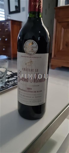 Bordéus Blaye-Côtes-de-Bordéus Château Le Grand Moulin 2005