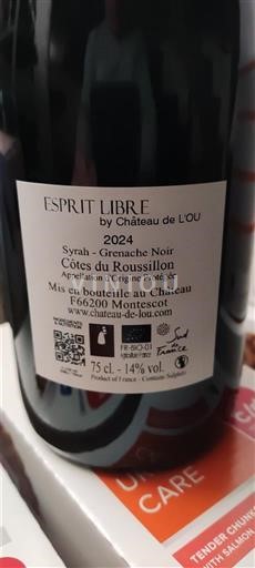 Roussillon Côtes-du-Roussillon Château L'Ou Esprit Libre 2024