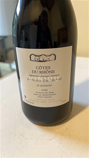 Valle del Rodano Côtes-du-Rhône Domaine Éric Barnel Le Grenache 2022