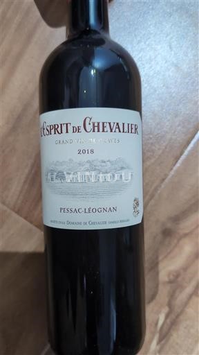 Bordeaux Pessac-Léognan Domaine Chevalier L'Esprit de Chevalier 2018