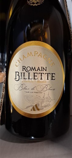 Champagne Sâm-panh Romain Billette Blanc de Blancs Sur la Finesse Không niên vụ