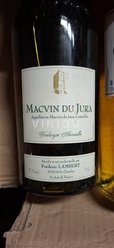 Jura Macvin of Jura Domaine Frédéric Lambert Vendanges Manuelles Non-Vintage
