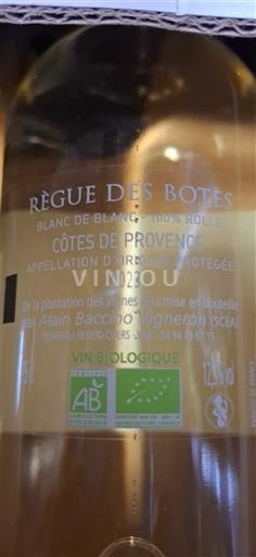 Provenza Côtes de Provenza Règue des Botes Blanc de Blancs 100% Rolle 2023