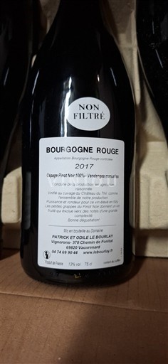 Bourgondië Bourgogne Domaine Patrick et Odile Le Bourlay 2017